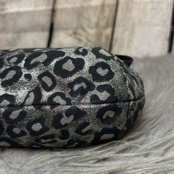 COACH - Black and silver Leopard Hand bag - Picture 5 of 9